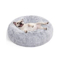 Gray Dog Bed with Removable Inner Cushion