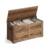 Storage Chest Blanket Box with 2 Safety Hinges 40 x 100 x 46 cm Honey Brown