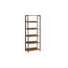 4-Tier Ladder Shelf Industrial Rustic Brown and Black
