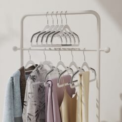 30-Pack Heavy Duty Plastic Clothes Hangers With Non-Slip Grip, Space-Saving Slim 0.5 cm Profile