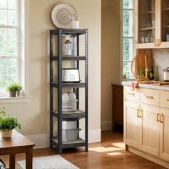 5-Tier Storage Shelves, Shelving Unit, 37 x 37 x 150 cm