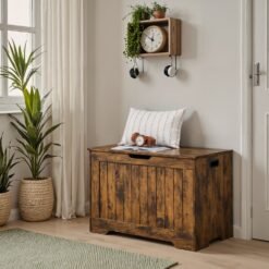 Storage Chest, Entryway Shoe Storage Bench with 2 Safety Hinges