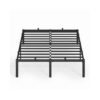 Double Metal Bed Frame 135 x 190 cm Ink Black