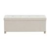 Foldable Storage Ottoman, 112 L Velvet Footrest Bench with Lid