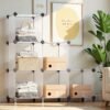 6 Cube Storage Organizer, Modular Shoe Rack with Feet