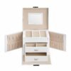 Travel Jewellery Storage Case with Mirror, 2 Drawers