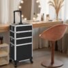 3-in-1 Makeup Case on Wheels, 35 x 25 x 69.8 cm Makeup Beauty Trolley