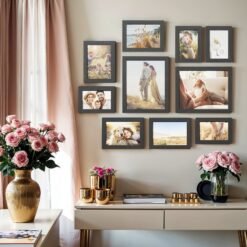 Set of 10 Picture Frames, Plastic Front