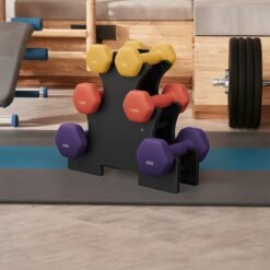 Neoprene Dumbbells Set with Stand, 2 x 1 kg