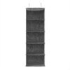 Closet Hanging Shelves, Foldable Clothes Storage Organiser with Bamboo Inserts