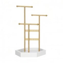 Jewellery Display Stand, Sturdy Metal Frame Organizer For Earring Necklace Bracelet Ring