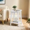 Small End Table, Side Table with Lower Shelf