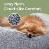 Fluffy Calming Donut Dog Bed with Removable, Washable Cover