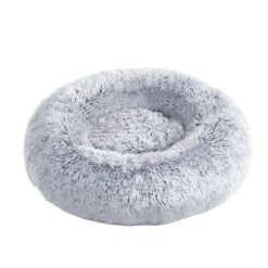 Fluffy Calming Donut Dog Bed with Removable, Washable Cover