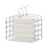 Set of 3 Pants Organizers, Multi-Tier Metal Hangers with Swivel Non-Slip Bars for Closet