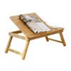 Bamboo Laptop Desk, Height Adjustable Foldable Bed Table