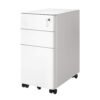 Steel File Cabinet with 3 Drawers, Mobile Pedestal Cabinet Under Desk for Home Office