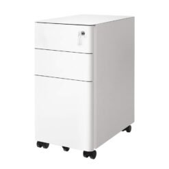 Steel File Cabinet with 3 Drawers, Mobile Pedestal Cabinet Under Desk for Home Office