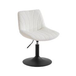 Dressing Table Chair Height Adjustable Bar Stool with Back Cloud White