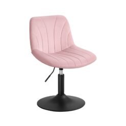 Dressing Table Chair Height Adjustable Bar Stool with Back Jelly Pink