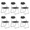 Set of 6 Folding Chair with Padded Seat and Stable U-shaped Frame for Office/Party/Conference/Dining Room