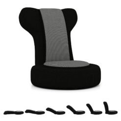 Lazy Sofa Chair with Adjustable Headrest and Backrest-Grey
