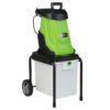 2800 W Electric Wood Chipper with 50 L Collection Bin and Wheels-Green