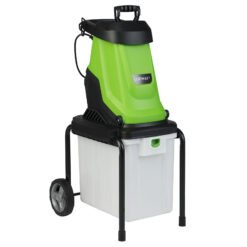 2800 W Electric Wood Chipper with 50 L Collection Bin and Wheels-Green