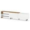 TV Stand for 80 Inches TVs with Storage Shelves and Cabinets-White