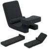 Foldable Lazy Sofa 5-Level Adjustable with Footrest and Tabletop-Black