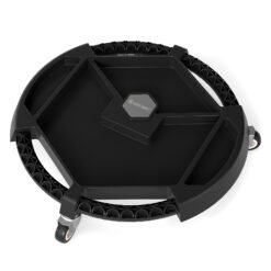 Mobile Automotive Tool Creeper with 3 Swivel Casters and 4 Compartments-Black