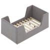Soft Velvet Fabric Upholstered Children Floor Bed Frame-Grey
