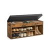 Shoe Bench with Cushion Load Capacity 150 kg Rustic Brown