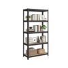 Shelving Unit 40 x 90 x 180 cm Greige and Black