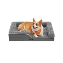 Orthopedic Dog Bed for Large Dogs 91 x 68 x 16 cm Slate Grey