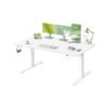 Electric standing desk with USB-C port and cable tray Matte White
