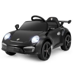 Licensed Porsche Electric Vehicle 12V Kids Ride on Car with Remote Control-Black