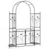220 cm Tall Garden Arch with Lockable Gate and Heavy-duty Metal Arbor