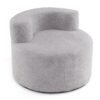 Bean Bag Chair with Soft Teddy Fleece and Curved Backrest-Grey