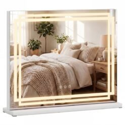 Vanity Mirror Lighted Makeup Mirror with 3 Color Dimmable Lighting Modes-S