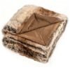 760GSM Soft Plush Fuzzy Luxury Faux Raccoon Fur Blanket
