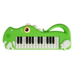 25-Key Kids Piano Keyboard Dinosaur Shape Toy Digital Piano with Built-in Music-Green