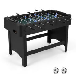 119 CM Competition Full Size Soccer Game Table with 22 Players-Black