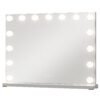 Hollywood Vanity Mirror with 3 Light Colors and Adjustable Brightness-White-M