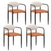 Set of 4 Modern Faux Leather Upholstered Dining Chairs