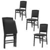 Dining Chair Set of 4 with Padded Seat and Soft Backrest-Black