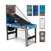 10-in-1 Combo Game Table Set Multi Game Table with Table Tennis-Blue
