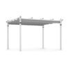 Outdoor Pergola with Retractable Canopy Aluminum Frame Anchors-Grey