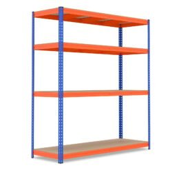181 x 61 x 203 cm 4-Tier Metal Storage Shelving Unit with Adjustable Rack-Orange