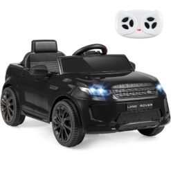 12V Ride on Car with Remote Control and Music Licensed Land Rover-Black